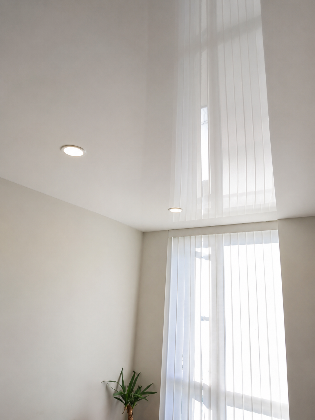 After — gloss stretch ceiling Surrey