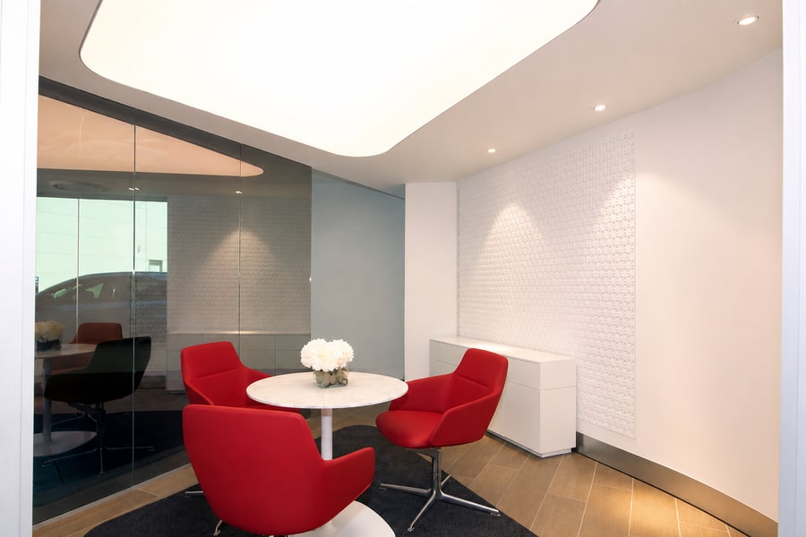 Illuminated stretch ceiling Richmond office
